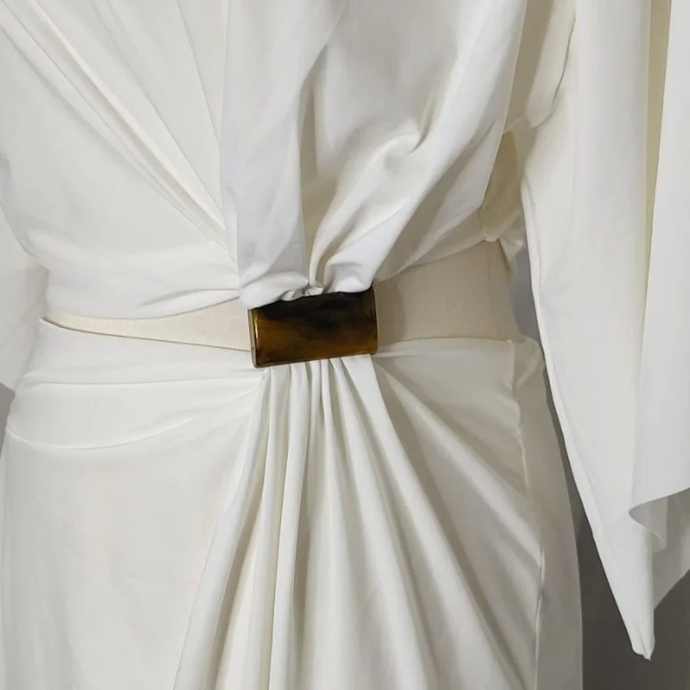 VIX Cover Up L white Solid Zaila Short Cover-up Cut Out Resortwear - Picture 7 of 13